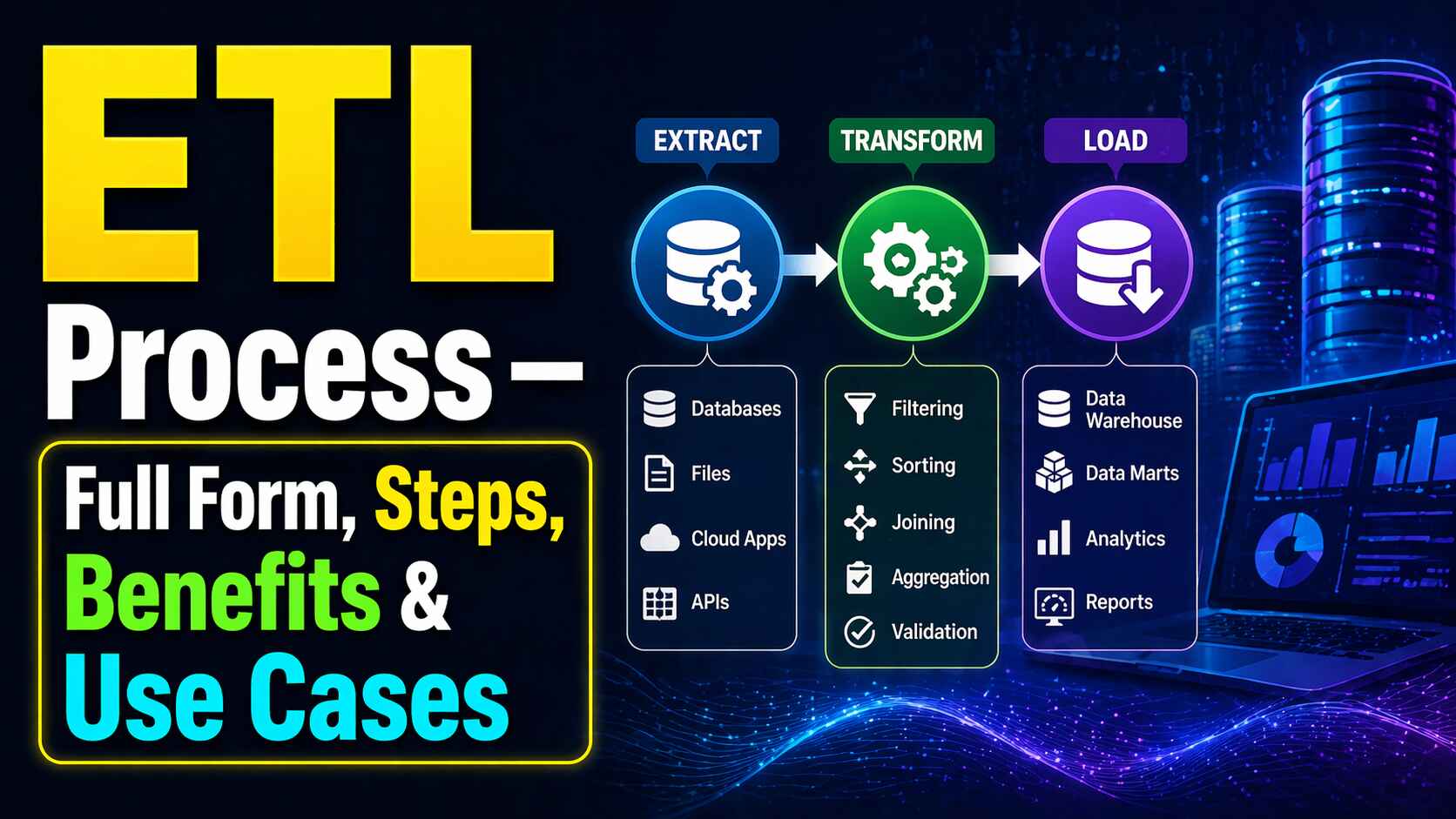ETL Process — Full Form, Steps, Benefits & Use Cases